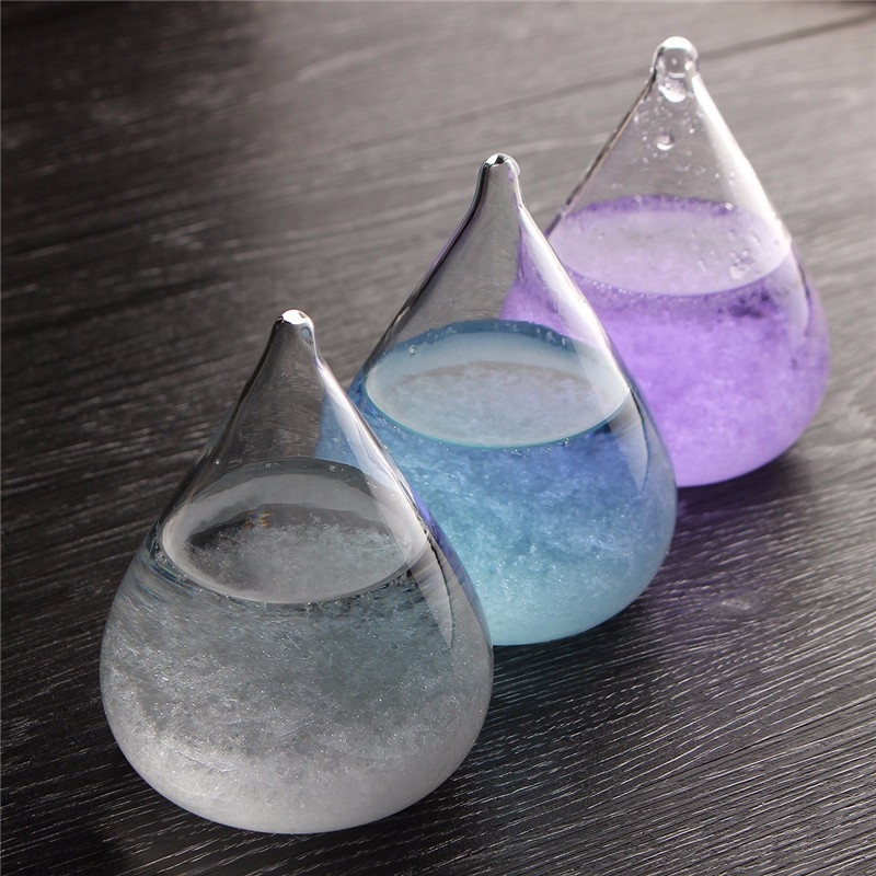 Weather Forecast Crystal Water Shape Bottle Home Decor Christmas Gift 
