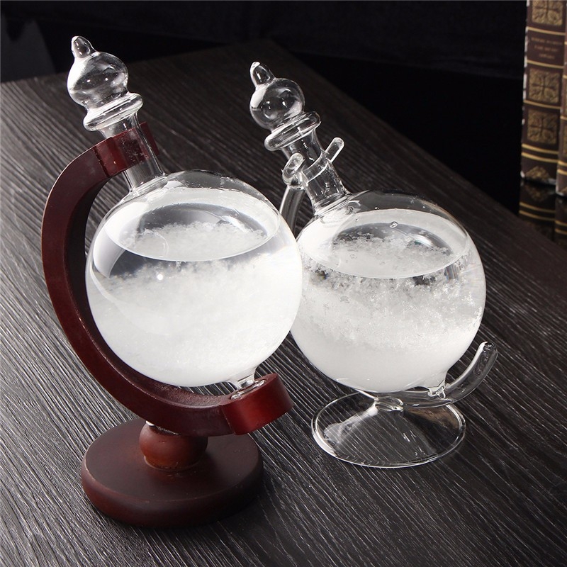 Weather Forecast Crystal Wood/Glass Base Home Decor Christmas Gift