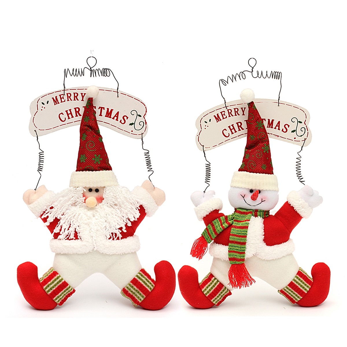 Christmas Decoration Welcome Snowman Santa Claus Door Hanging Party Ornaments