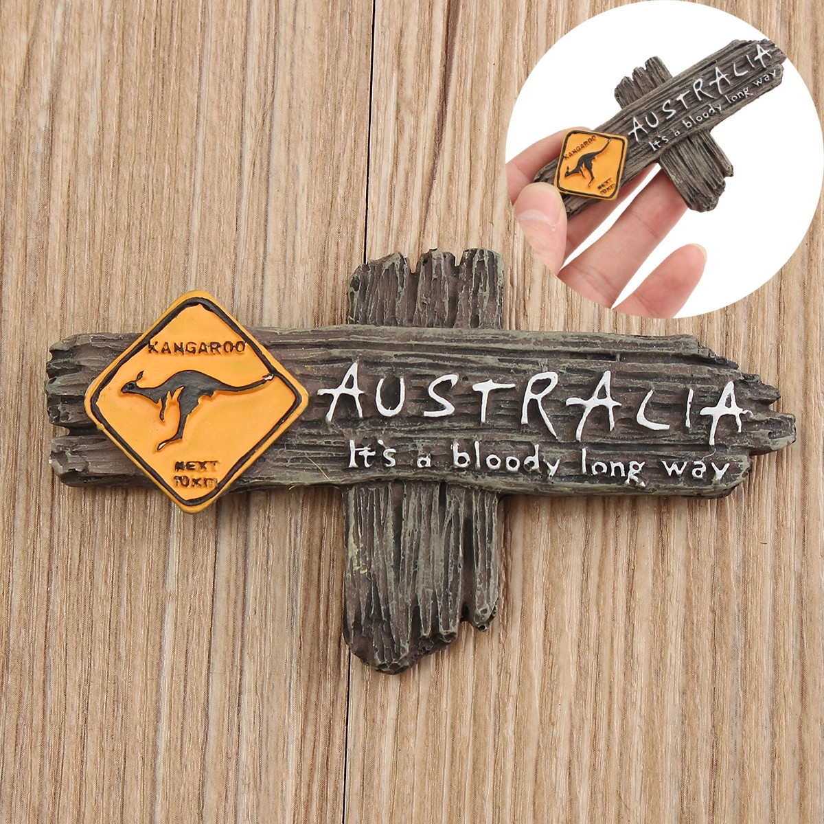 Bloody Long Way Australia Kangaroo Resin Souvenir 3D Fridge Magnet