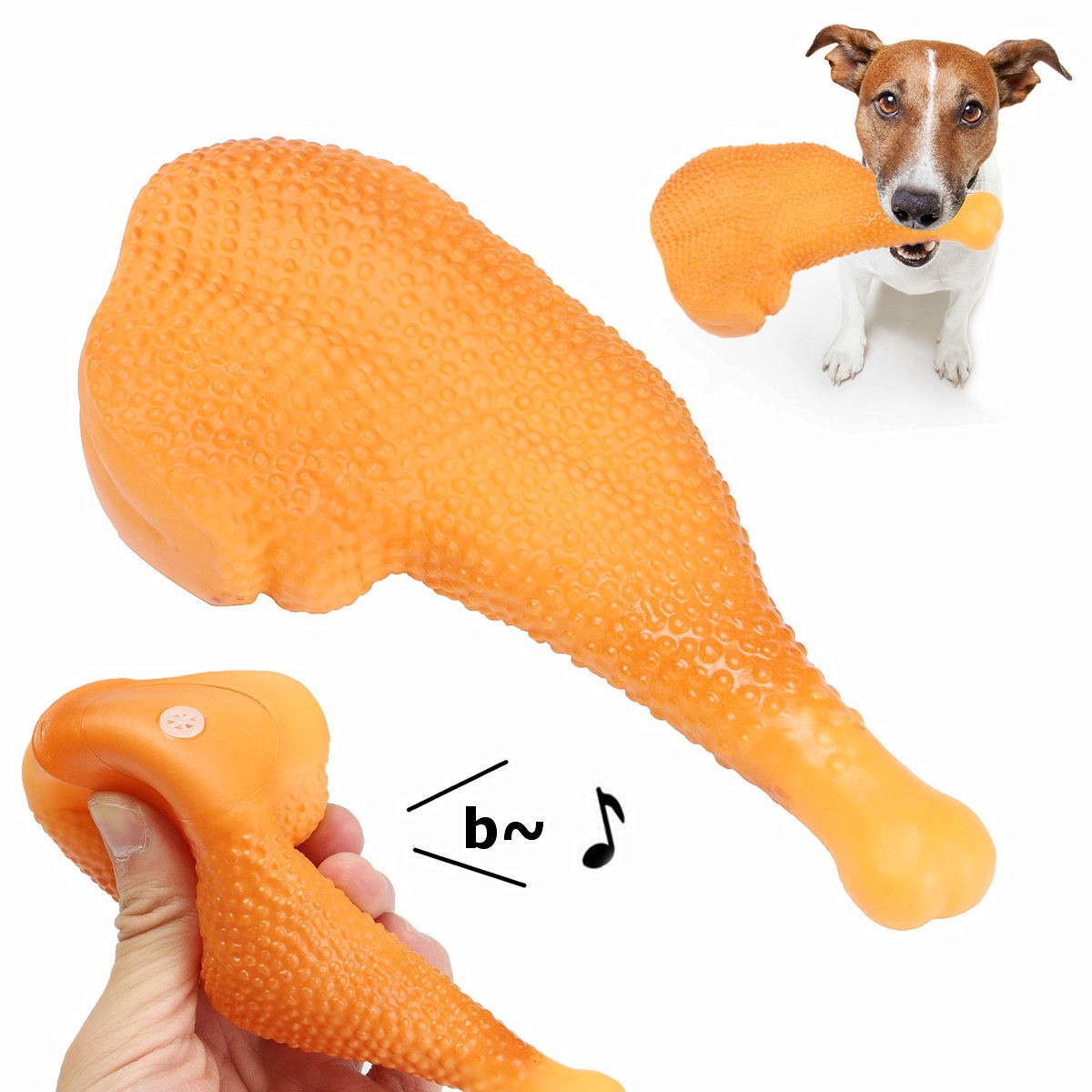 Simulation Soft Chicken Food Sound Toy For Pet Puppy