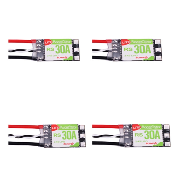 4 PCS Racerstar RS30A Lite 30A Blheli_S 16.5 BB1 2-4S Brushless ESC Support Dshot150 Dshot300