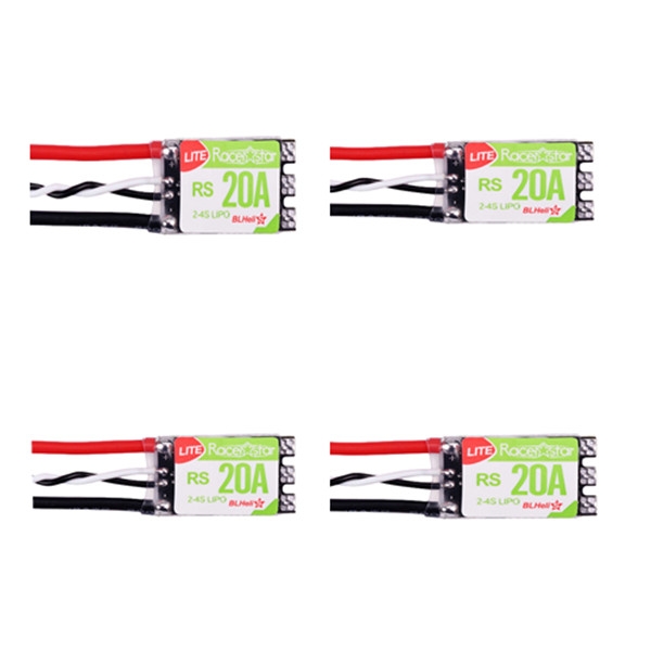 4 PCS Racerstar RS20A Lite 20A Blheli_S BB1 2-4S Brushless ESC Support Dshot150 Dshot300