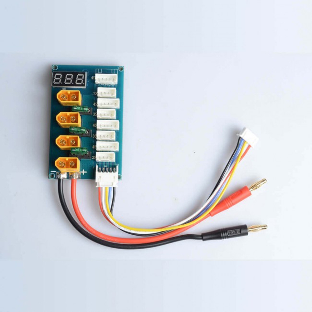 AKK XT60 Parallel Charging Board Charge Plate for 3S 4S Lipo Battery With Voltage LED Display