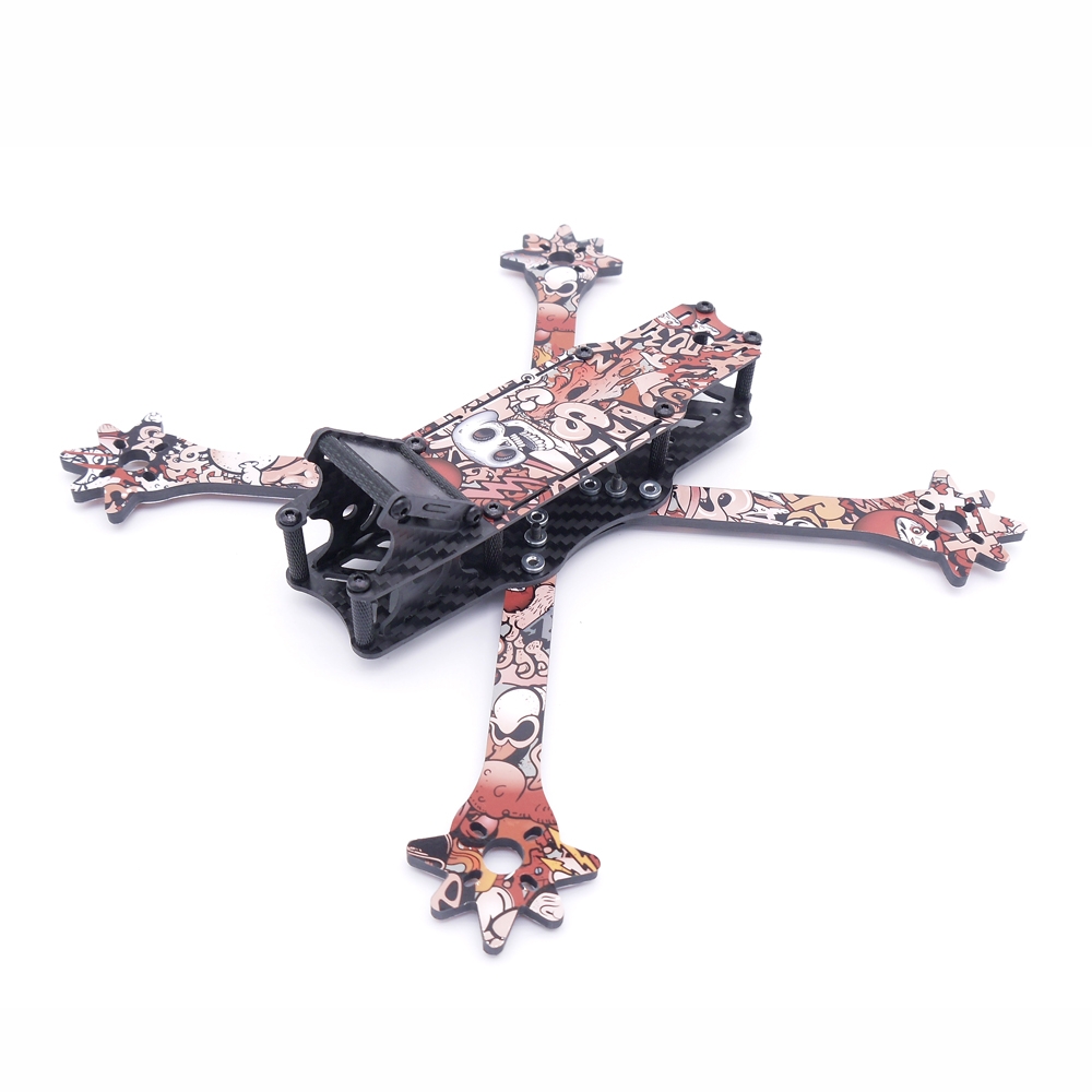 Venom 5 Inch 235mm Wheelbase X Style Split 4mm Arm Frame Kit Carbon Fiber with Sticker for RC Drone FPV Racing