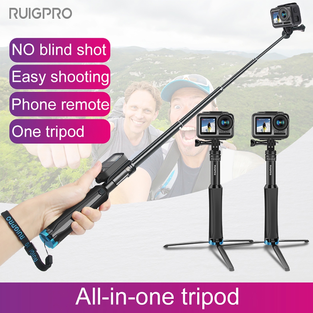 Multi-functional All-in-one Aluminum Universal Tripod Handheld Stabilizer For DJI OSMO Action Camera Smartphone