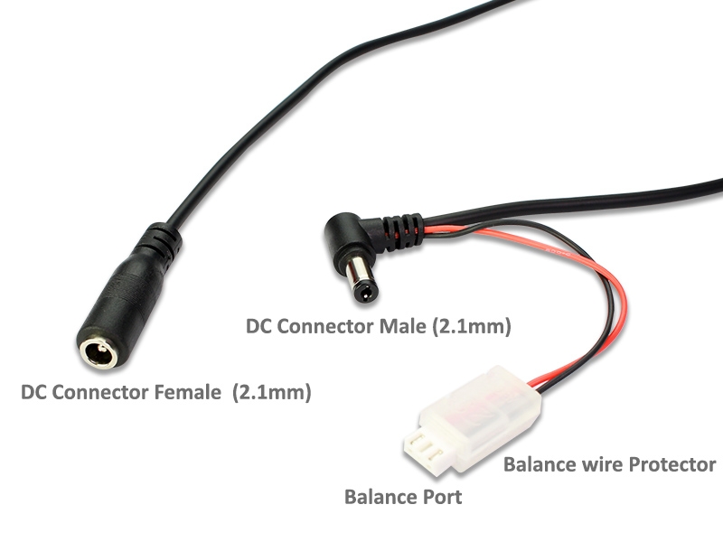FuriousFPV External Cable Wire 100mm DC Connector Male Female for Smart Power Case V2