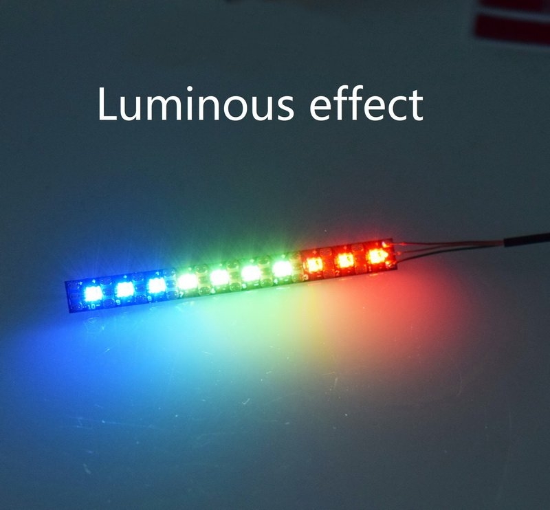 JHEMCU WS2812 LED Strip Light Flexible Light Bar 53*5*1MM 3.3-5V