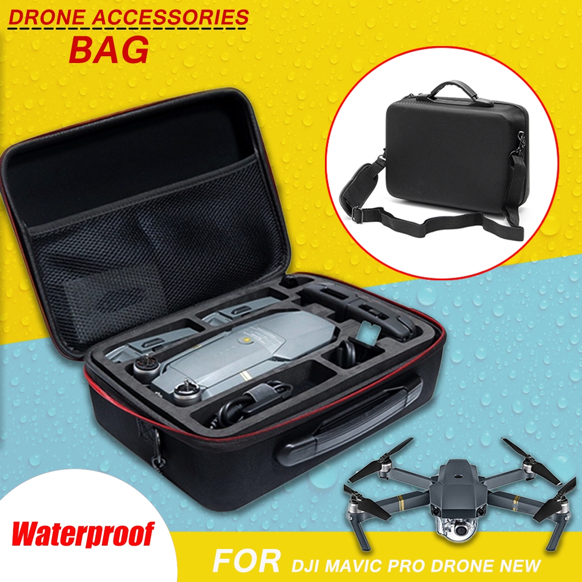 Waterproof EVA Carry Case Storage Shoulder Bag Backpack For DJI MAVIC Pro Drone