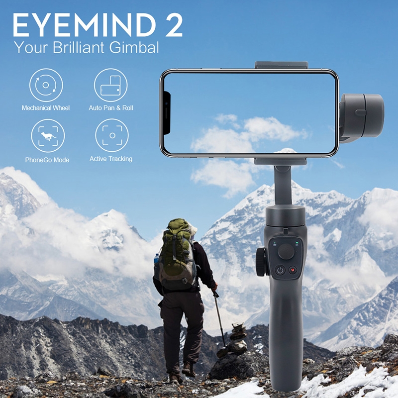 BEYONDSKY EYEMIND 2 3-Axis FPV Handheld Gimbal Stabilizer For Gopro 4/5/6/7 Camera 6.5 Inch Android iOS Smartphone