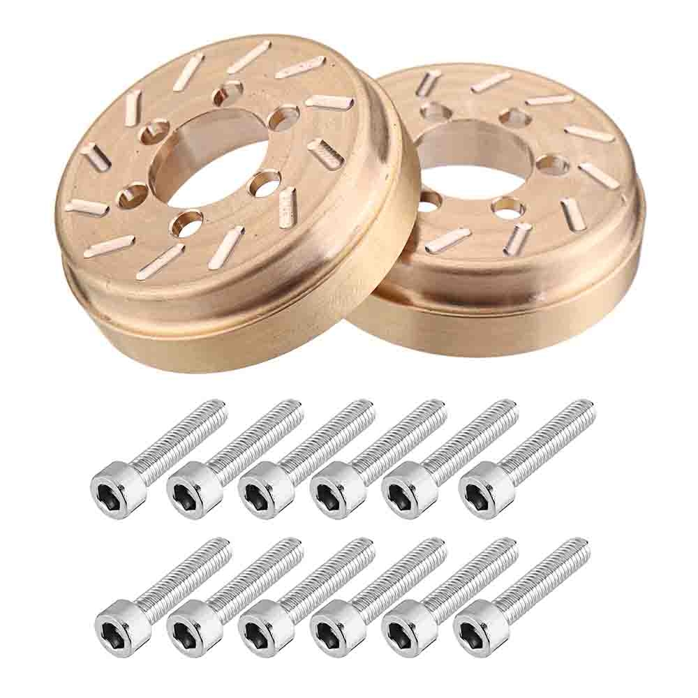 2PCS Brass Internal Wheel Weights 75g/pc for 1/10 SCX10 RC Crawler 1.9"/2.2" Wheel Rims Car Parts