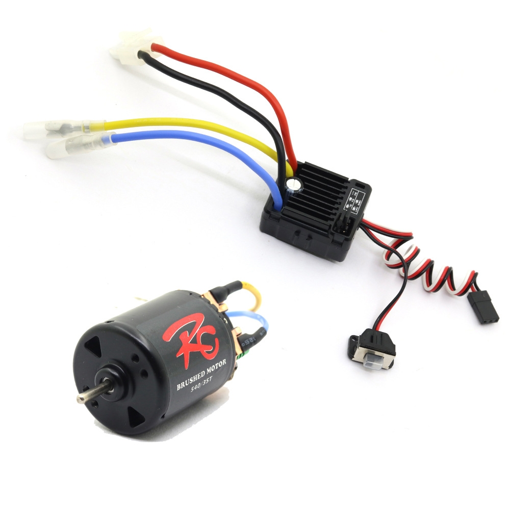 540 Waterproof RC Car Motor 35/45/55/80T+ 60A ESC For 1/10 TRX4 D90 SCX10 RC Car Parts