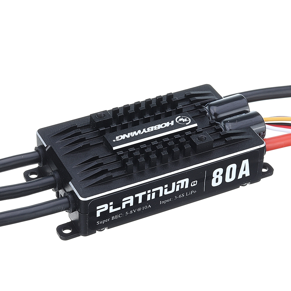Hobbywing Platinum PRO 80A V4 3S-6S Brushless ESC With 8V 10A BEC For 450-500 RC Helicopter Quadcopter
