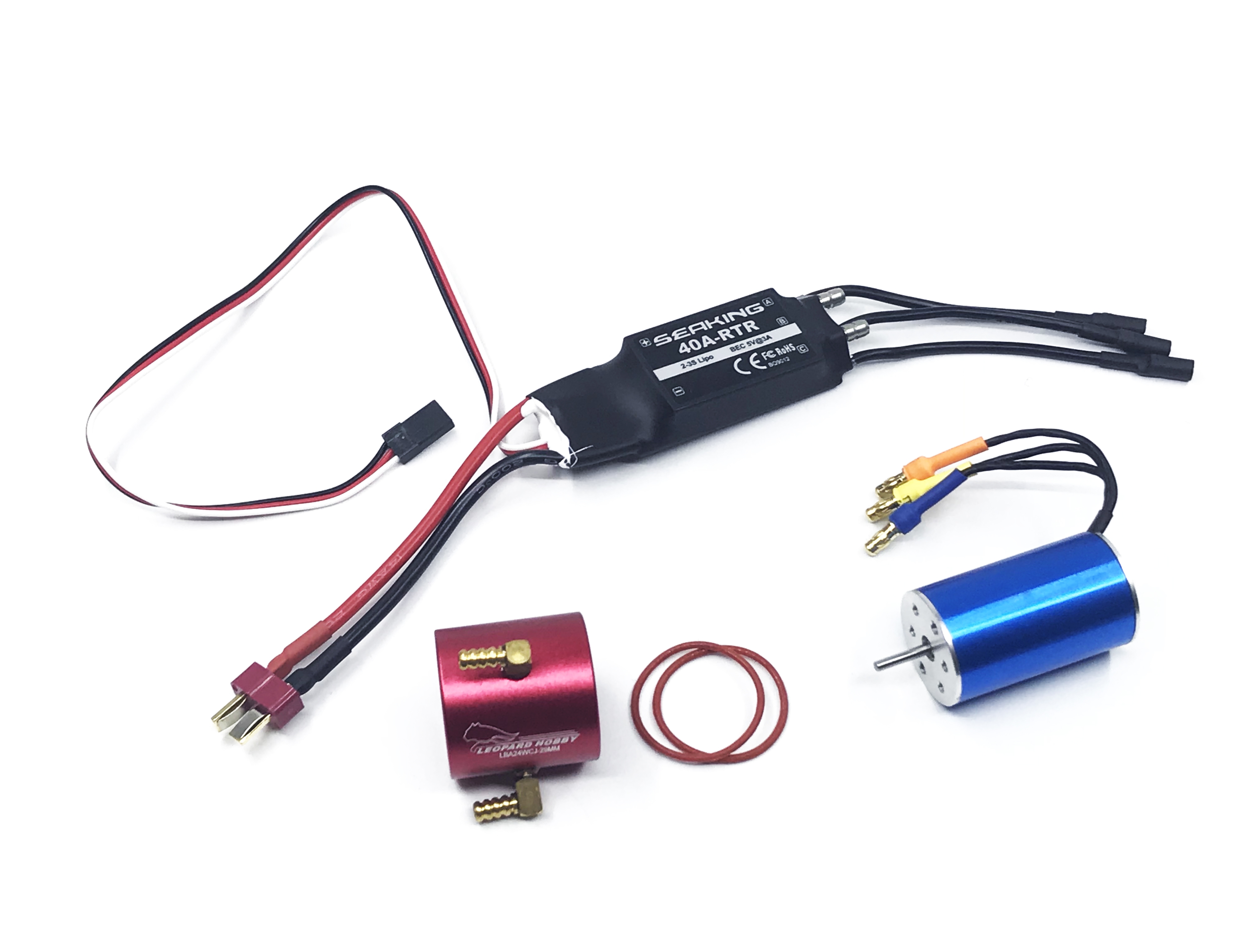 Hobbywing 2S-3S 40A Brushless ESC+2440 4600KV Brushless Motor RC Boat Parts