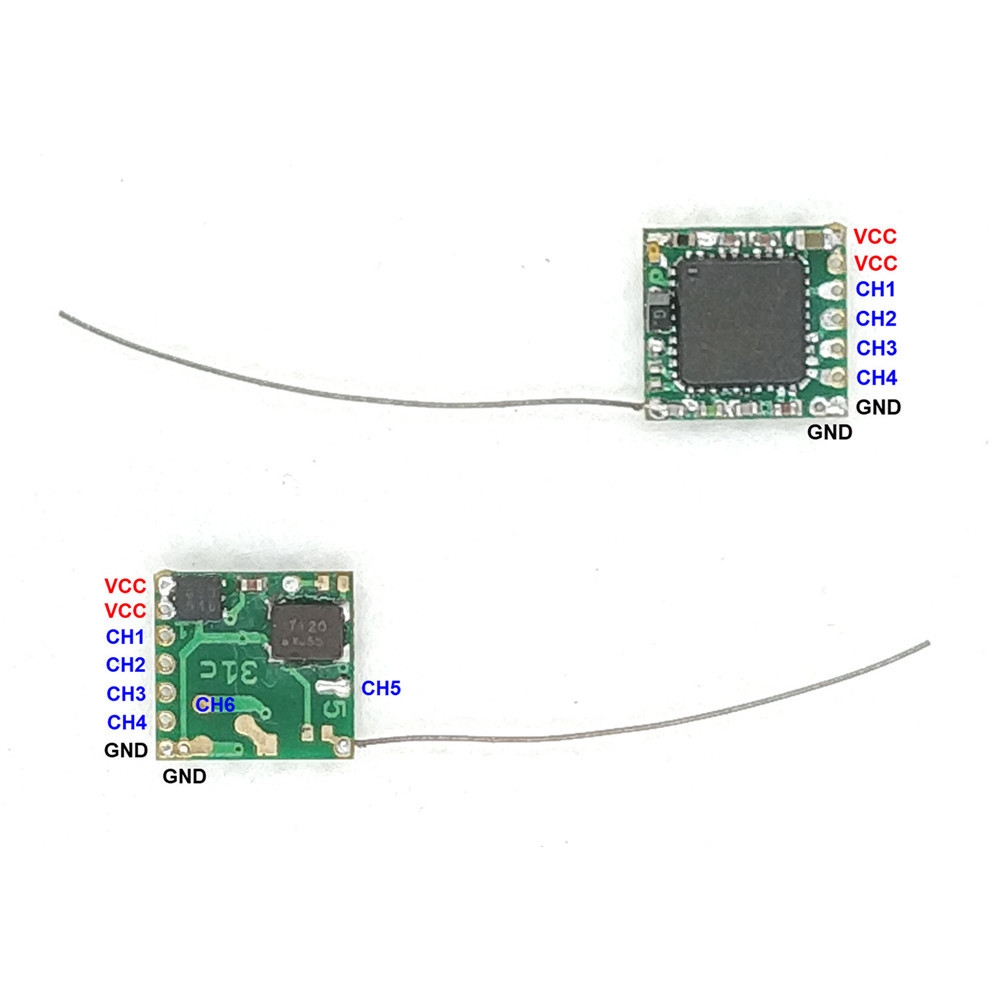 DasMikro DSMX/DSM2 2.4G 6CH RC Micro Receiver