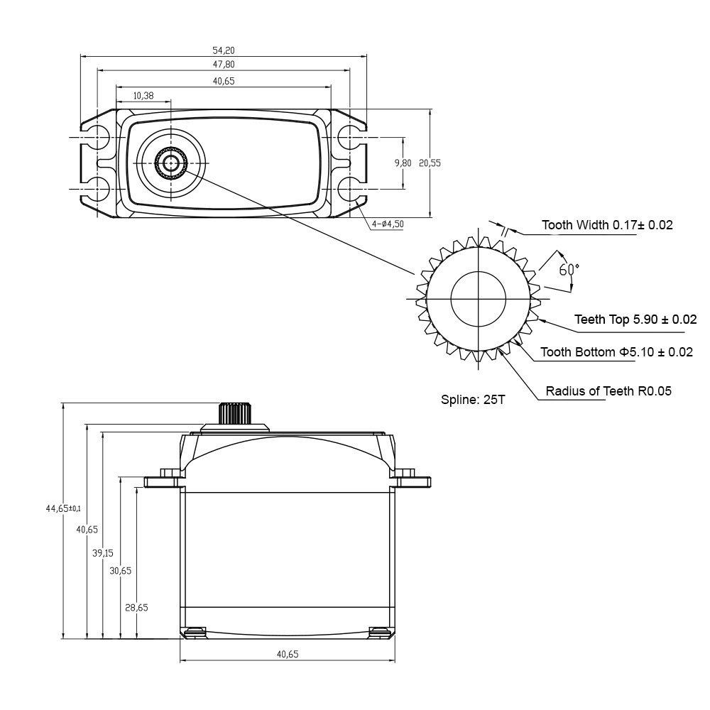 URUAV WP26 26KG 0.10Sec IP67 Waterproof Digital HV Metal Gear Case Servo for RC Model