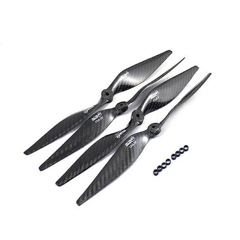 1Pair Rctimer 1365 13x6.5'' Carbon Fiber Propeller CW CCW Props With Hole Adapter 8mm for DIY FPV Rccing RC Drone