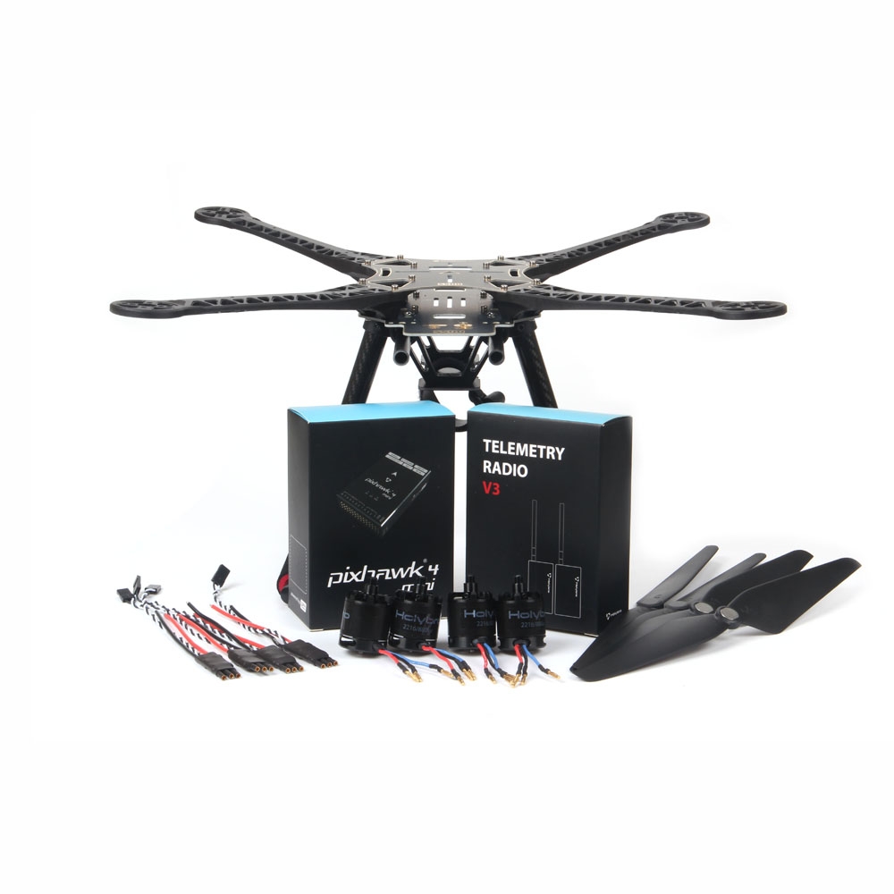 Holybro S500 V2 Frame Mini Pixhawk 4 FC 933/915MHz Telemetry Radio 2216 880KV Brushless Motor 1045 Propeller Kit Combo