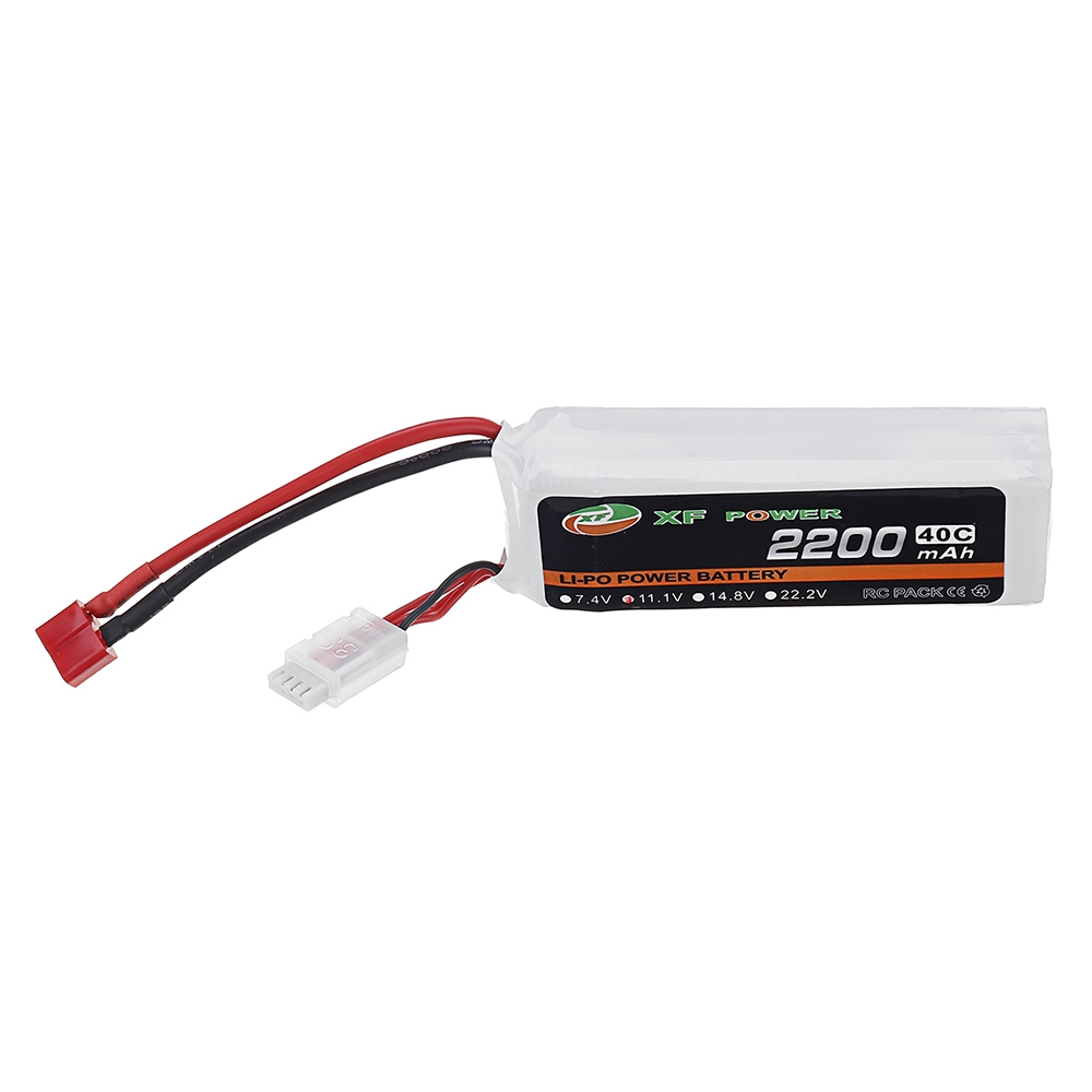 XF POWER 11.1V 2200mAh 40C 3S Lipo Battery T Plug for RC Car Helicopter