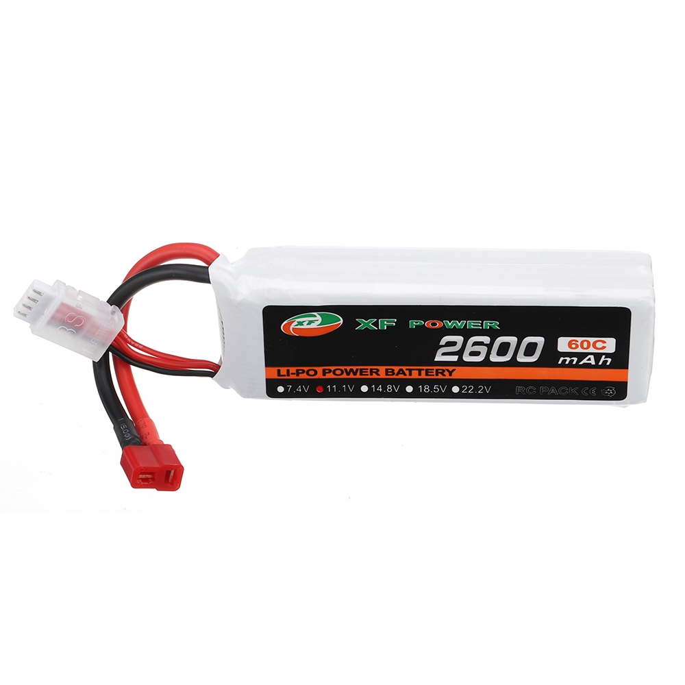 XF POWER 11.1V 2600mAh 60C 3S Lipo Battery T Plug for RC Car