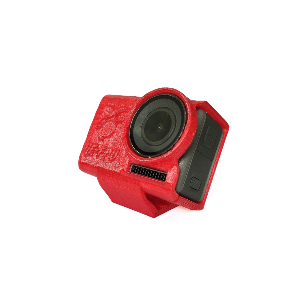 GE FPV 3D-Printed TPU Inclined Camera Mount 30 Degree Protective Case Holder Black/Red for OSMO Action Camera Accessories FPV Racing RC Drone