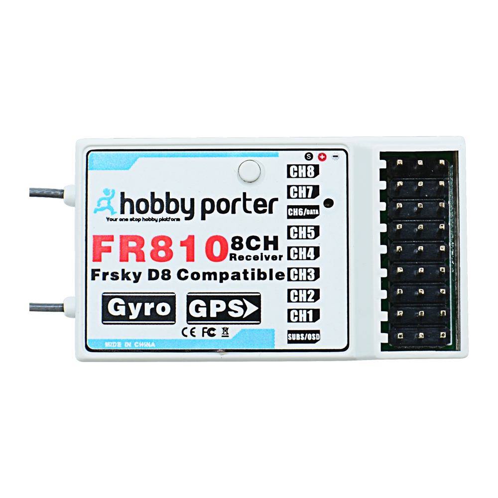 Hobby Porter FR810 8CH Advanced Fixed Wing Flight Controller with GPS and Frsky Compatible Receiver Built In