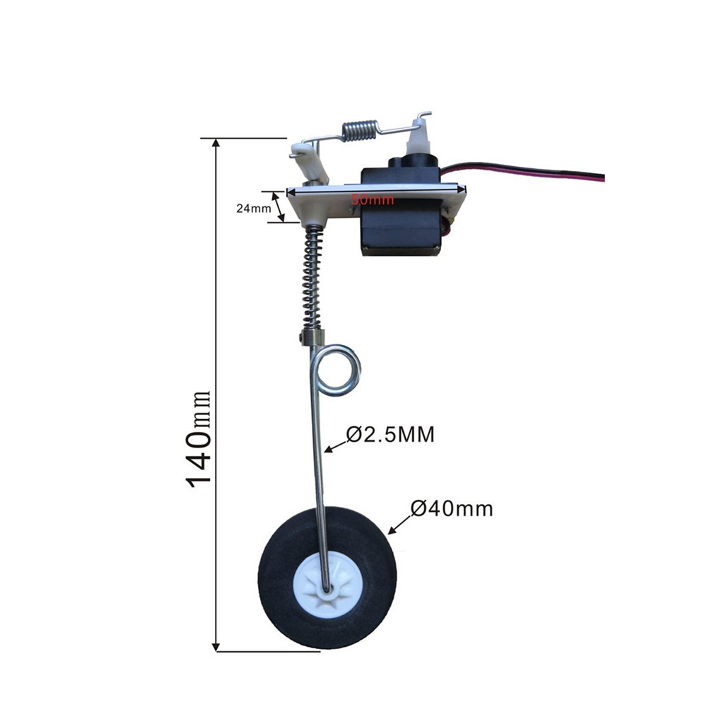 Universal Damping Landing Gear Front wheel for RC Airplane Fixed-wing Aircraft