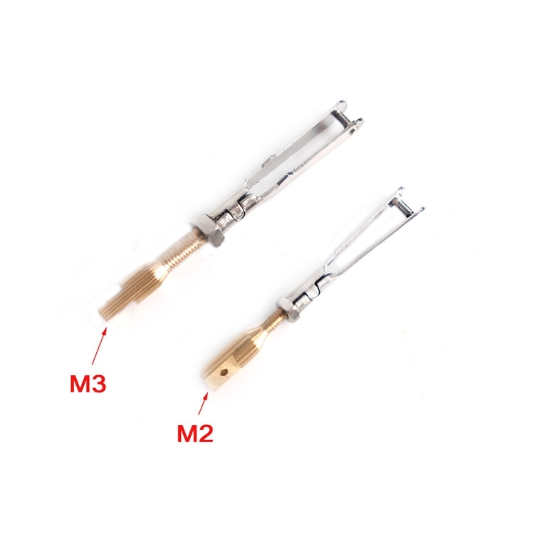 2 PCS M2 M3 Chucks Clevis+Copper Screw Servo Pull Rod Connector Kit Metal Iron Flat Chuck Clamp for Fixed Wing RC Airplane Car Boat DIY Accessories