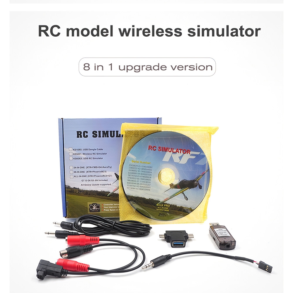STARTRC 8-in-1 RC Flight Simulator Wireless Simulator for Flysky i6x Radiolink AT9s AT10 RC Toys For Kids