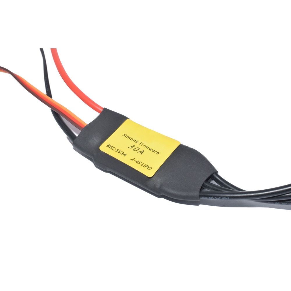 Simonk Firmware 30A Brushless ESC 2S 3S 4S for RC Fixed-wing Drone Aircraft Airplane Plane AM1015E T Plug/XT-60