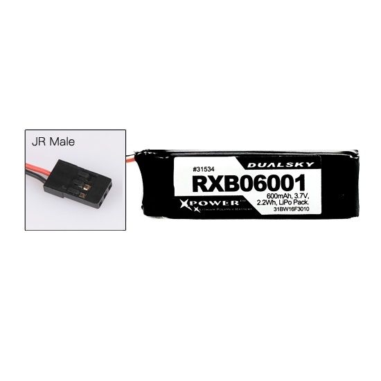 DUALSKY RXB06001 600mAh 3.7V 2C/20C LiPo Battery TJC8 3P for DLG HLG Mini G.lider RC Drone Helicopter Racing Drone Quadcopter Airplane