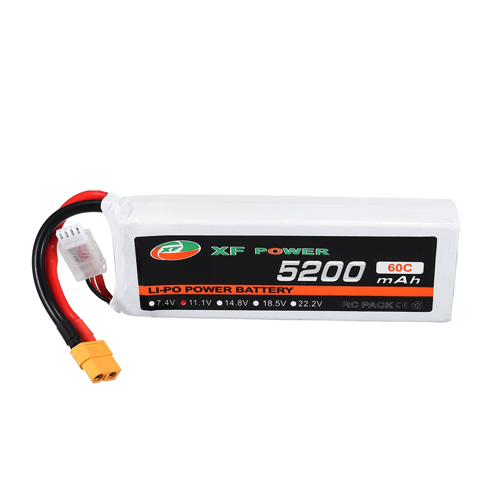 XF POWER 11.1V 5200mAh 60C 3S Lipo Battery XT60 Plug for RC Car Quadcopter