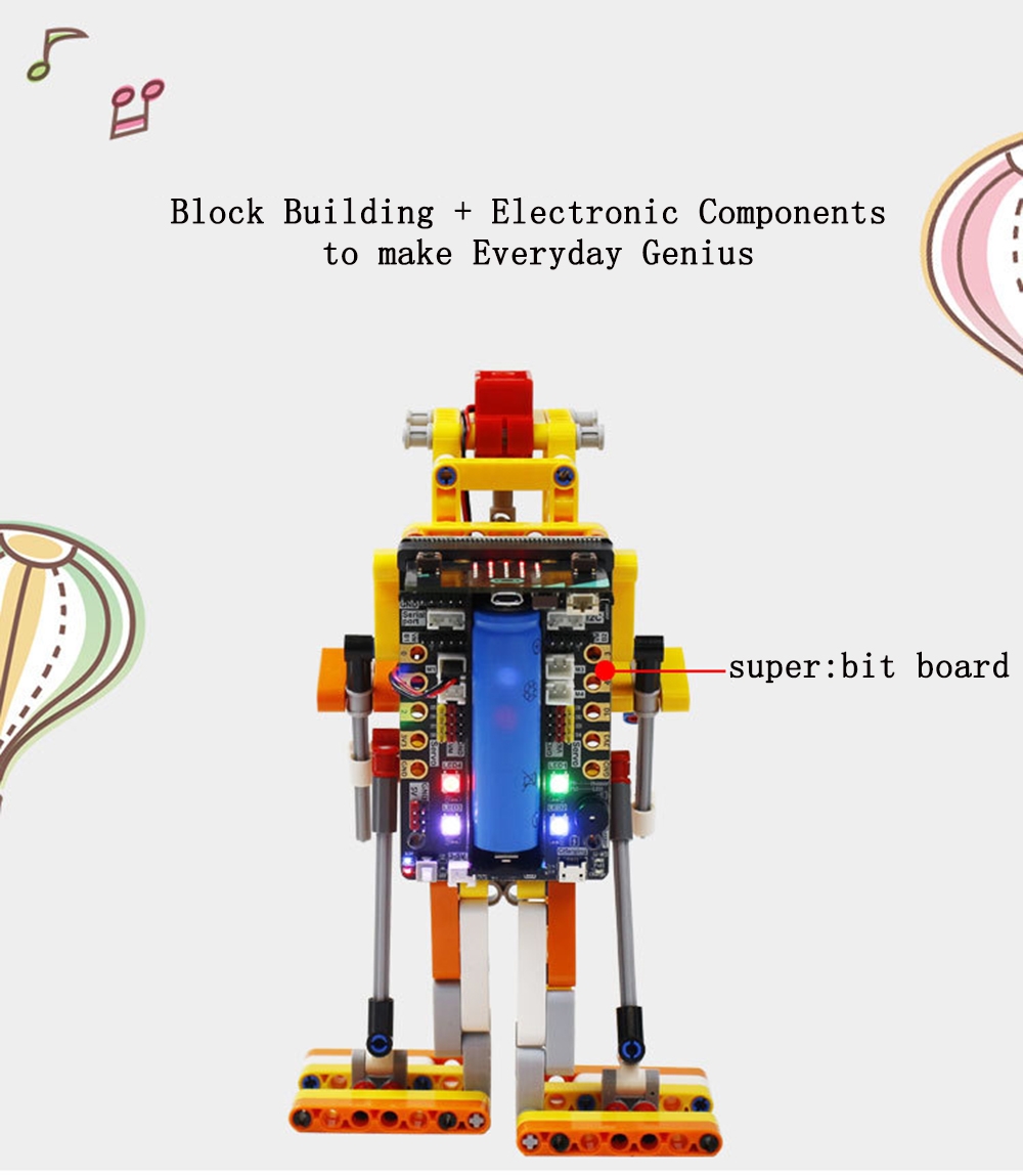 Yahboom DIY Micro:bit Super:bit Progammable Block Building APP Control Smart RC Robot Educational Kit