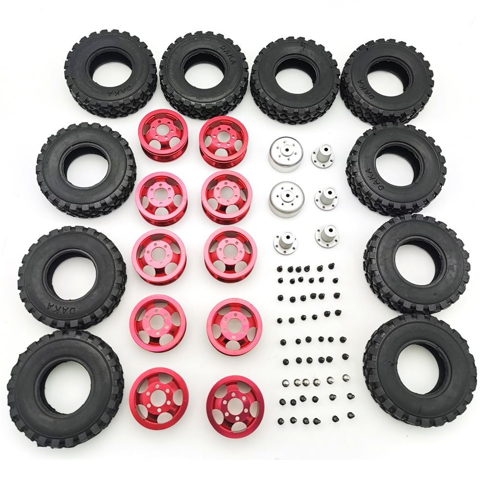 WPL 6x6 Double RC Car Wheel Tire For WPL B16 B36 JJRC Q60 Q63 Q64 Vehicle Models