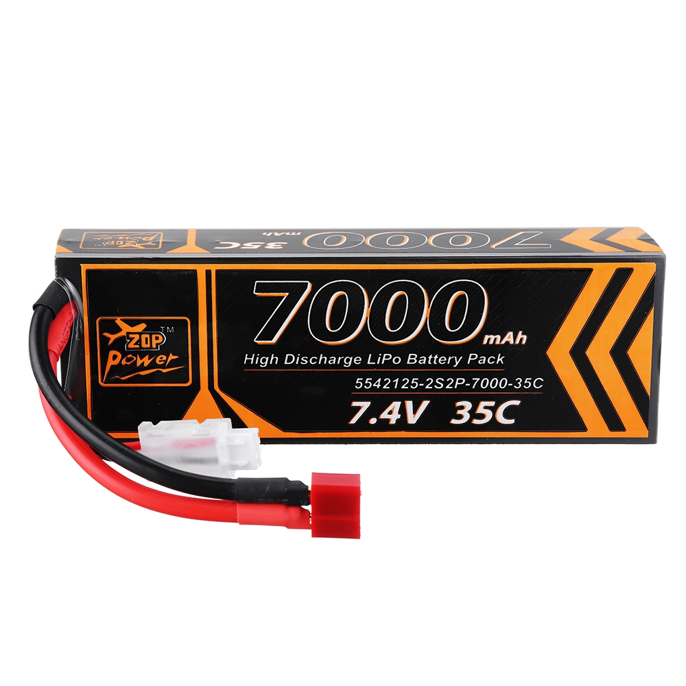 ZOP Power 7.4V 7000MAH 35C 2S Lipo Battery T Plug For RC Car Quadcopter