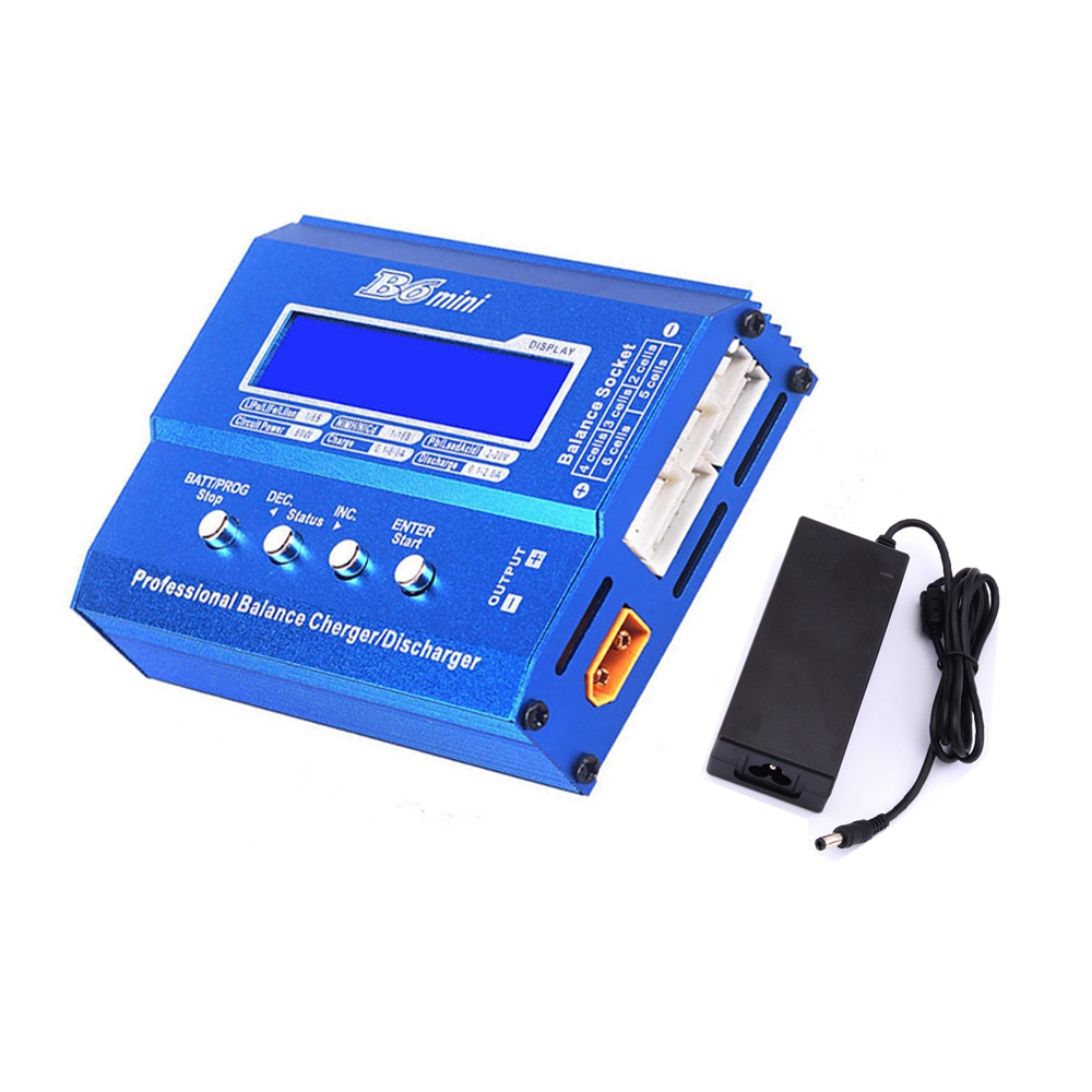 iMAX B6 Mini 80W 5A DC Battery Balance Charger XT60 Plug with Power Supply - EU plug