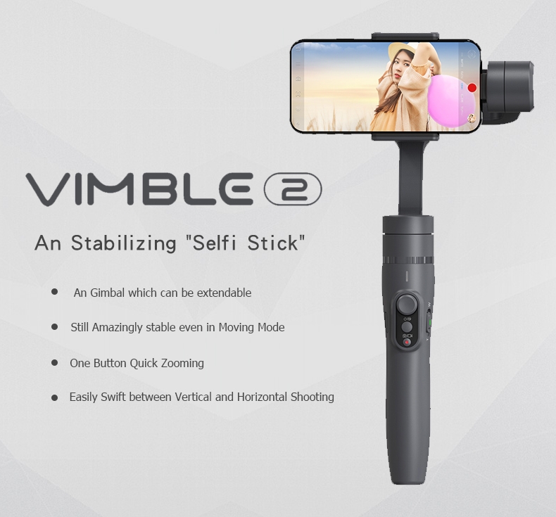 Feiyu Tech Vimble 2 3-Axis Brushless Handheld Steady Gimbal Extension Rod for 4-5.5 Inch Smart Phone