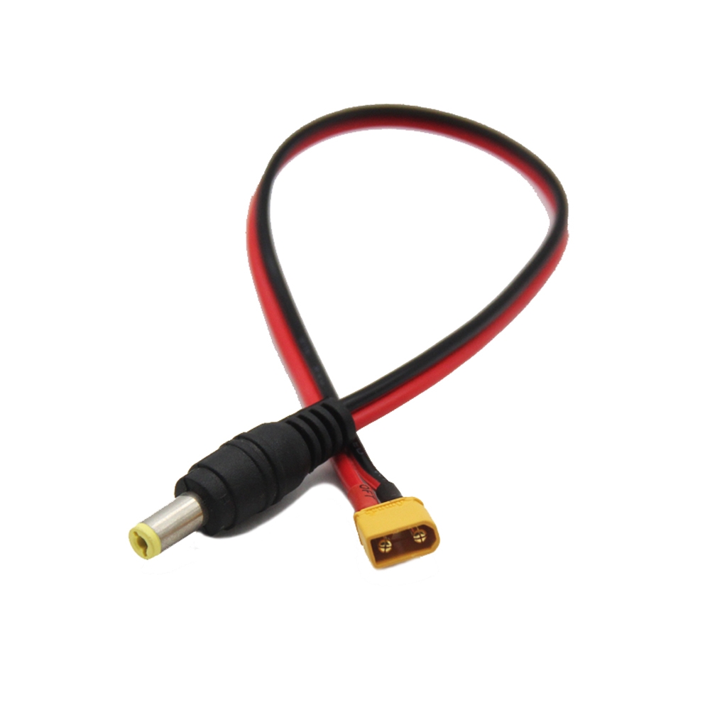 Amass 200mm XT30 Male Connector to Male DC 5.5X 2.1mm Adapter Power Cable For FPV Goggles Battery