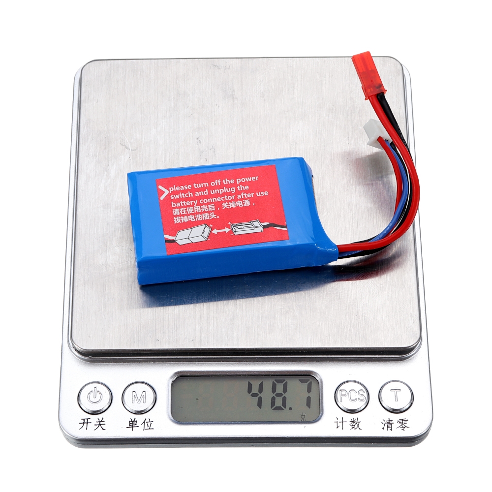 Wltoys 7.4V 1100mAh 20C 2S Lipo Battery JST Plug for A949 A959 A969 A979 1/18 RC Vehicles