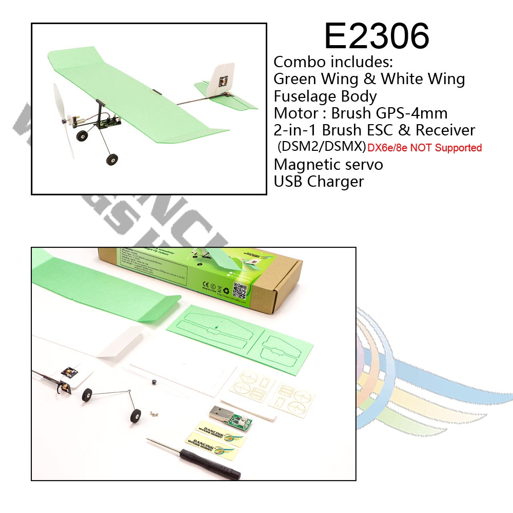 Dancing Wings Hobby Ice Cream E2306 226mm Wingspan Ultra-light Indoor Mini RC Airplane Beginner PNP