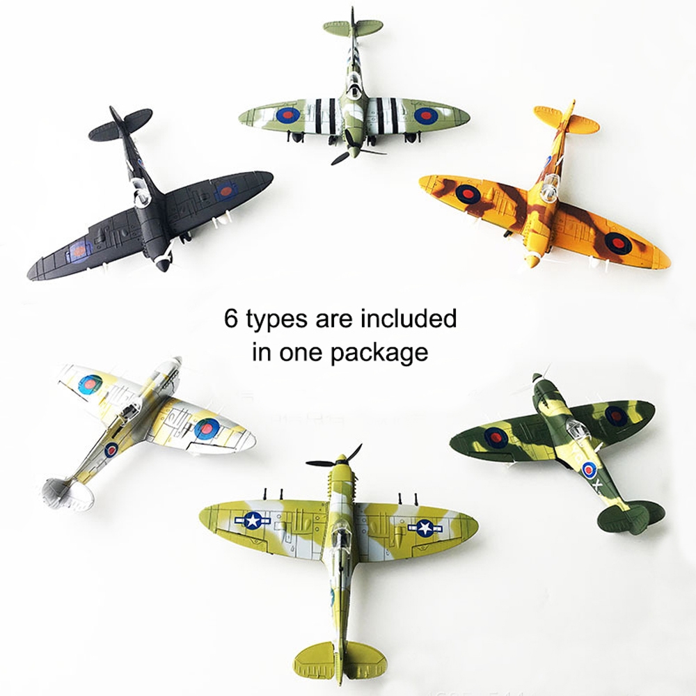 6PCS 1:48 British Spray Interceptor Fighter Painting Version DIY Assembled Aircraft Model Building Educational Toys