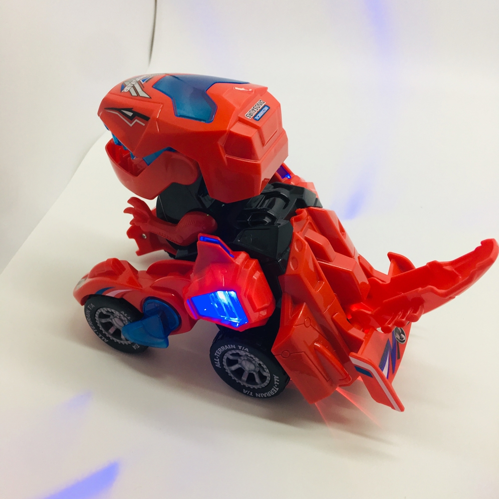 HG-788 Electric Deformation Dinosaur Chariot Deformed Dinosaur Racing Car Children's Puzzle Toys with Light Sound