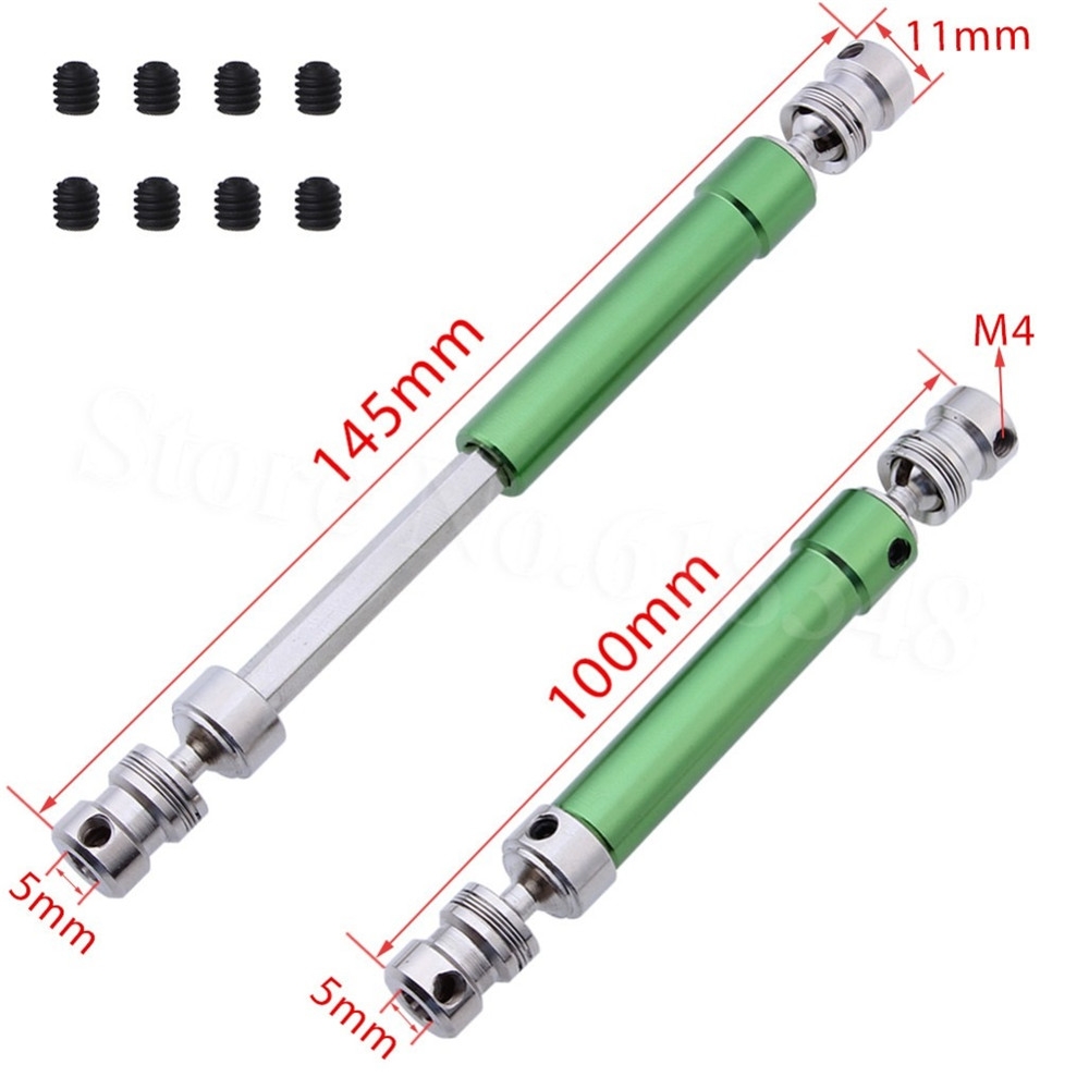 100-145mm Duty Metal Universal Dogbone Drive Shaft for RC Car 1/10 Rock Crawler Truck Accessories