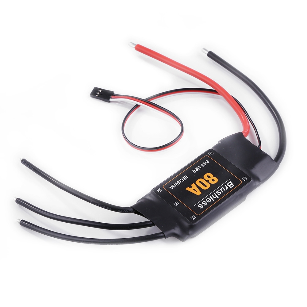 RC Brushless ESC 80A UBEC 2S-6S Electronic Speed Controller with BEC DIY Module for RC Airplane FPV Racing Drone Plane Aircraft Boat Car