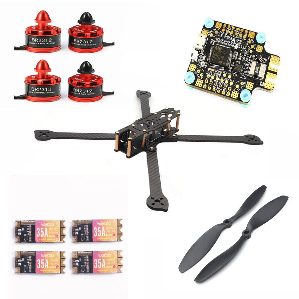 HSKRC XL9 9 Inch Long Range Freestyle Frame Kit + Matek F405-CTR FC + Racerstar SPROG X 35A BLheli_S 2-6S ESC + Racerstar 2312 960KV 2-4S Motor + Gemfan 9047 Propeller Combo