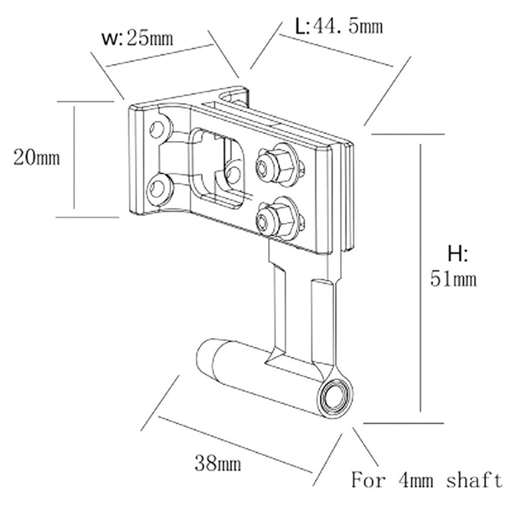 Aluminum 4mm Flexible Drive Shaft Bracket Support Mount for RC Boat Model