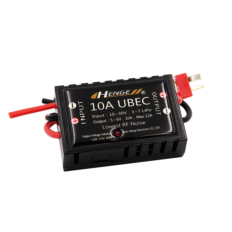 HENGE 10A UBEC RC Brushless ESC 5V/5.5V/6V 10A Max 12A Inport 10.0-30.0V Electronic Speed Controller BEC Switch DIY for RC Airplane FPV Racing Drone Plane Aircraft