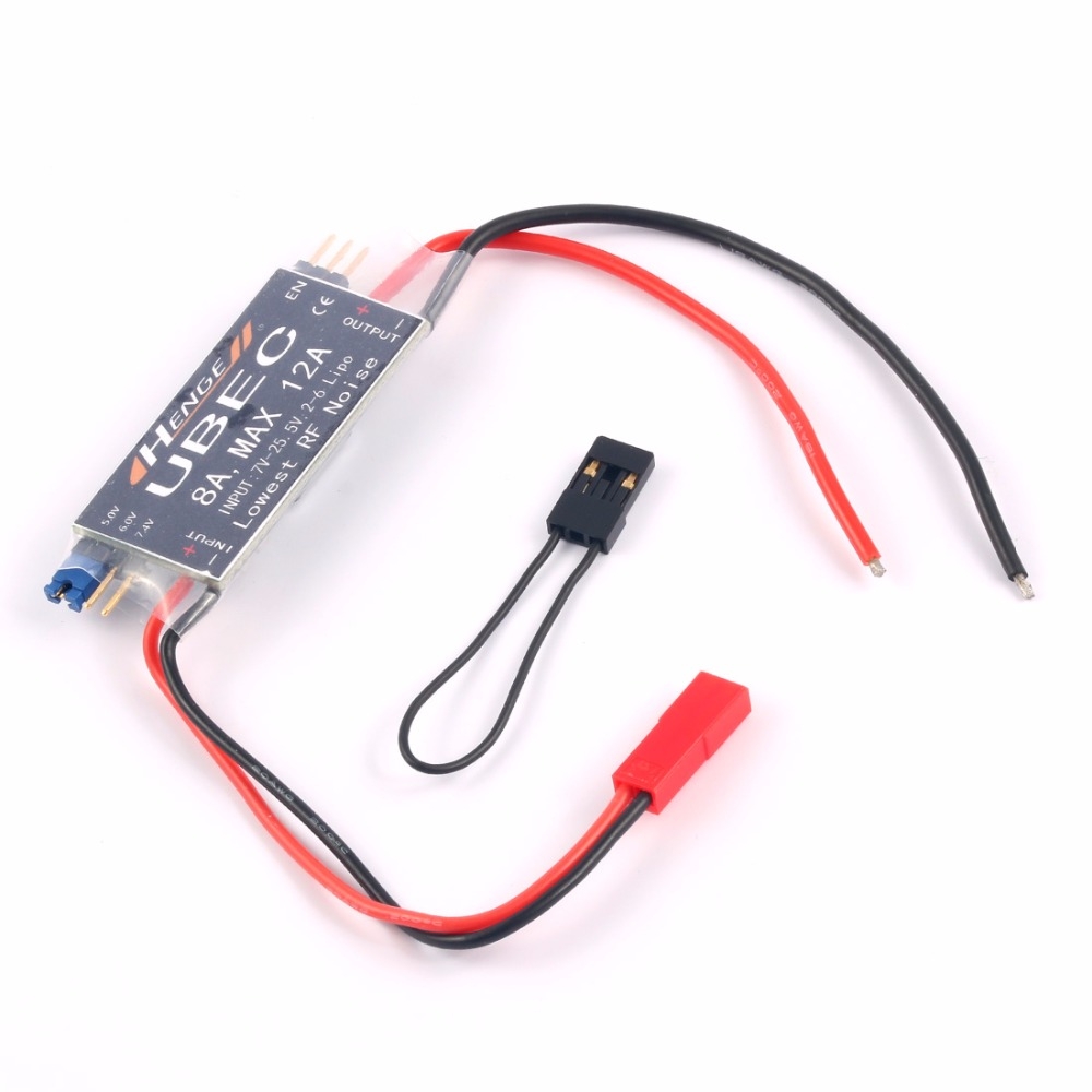 HENGE 8A UBEC RC Brushless ESC 5V/6V/7.4V 6A/8A Max 12A Inport 7V-25.5V 2-6S Lipo/6-16 cell Ni-Mh Input Switch BEC for RC Airplane FPV Racing Drone Plane Aircraft Helicopter Car Boat