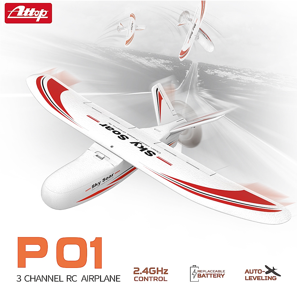 Attop P01 RTF Airplane 400mm Wingspan 2.4GHz 3CH RC Aircraft Remote Controlled Fixed Wing Plane Aircraft Outdoor Toy Trainer