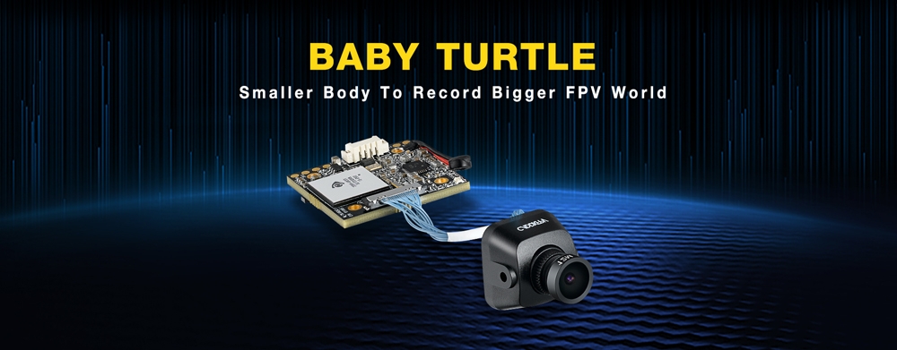 Caddx Baby Turtle 800TVL NTSC/PAL 16:9/4:3 Switchable FOV 170 Degree 1.8mm 7G Glass Lens Super WDR FPV Camera HD Recording DVR Audio OSD for FPV Racing Drone